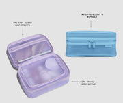 Clear Toiletry Bag in Opal Blue