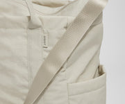 Courtside Tote in Salt White Textured Nylon