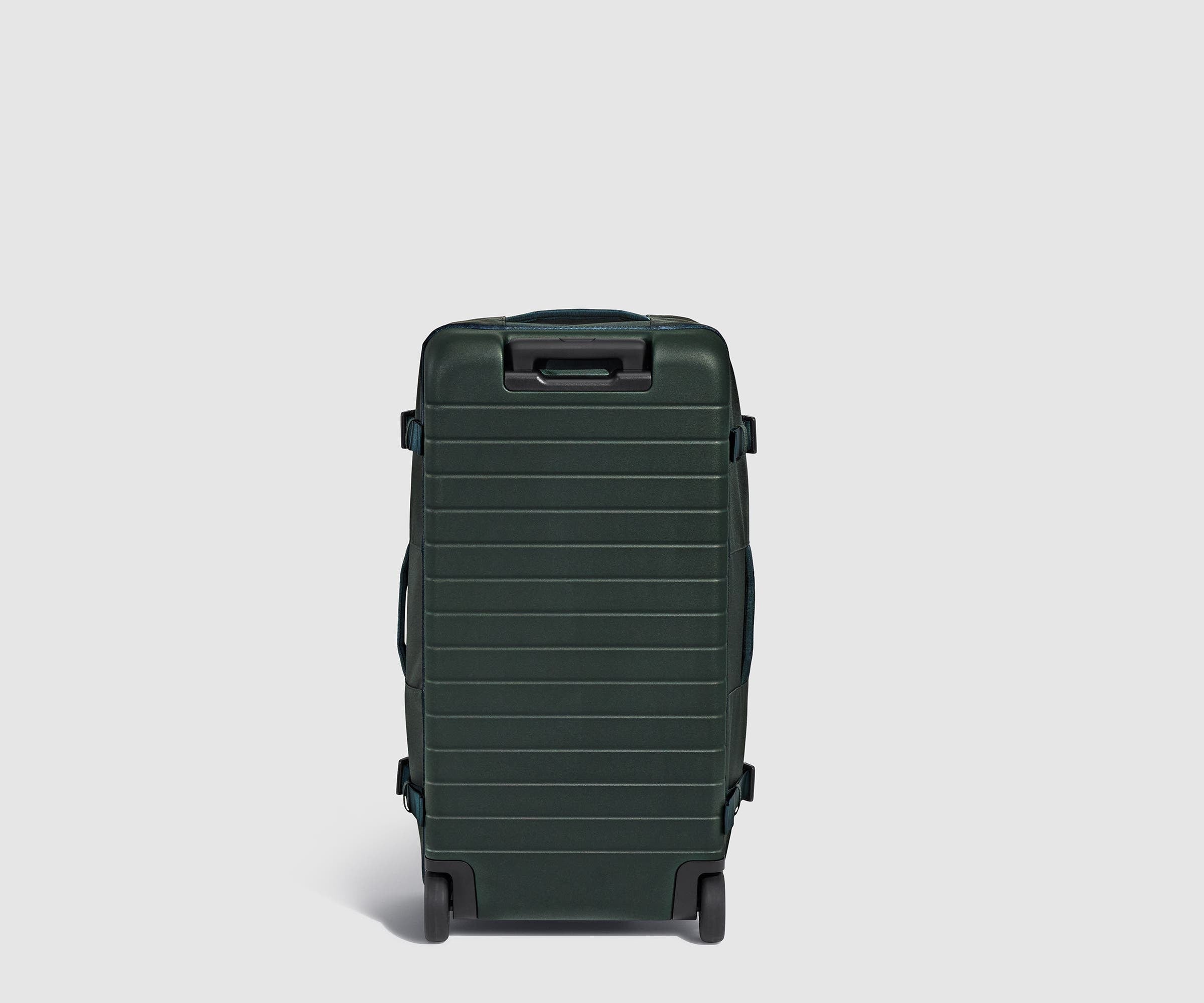 Back view of the Active Rolling Duffle Bag, showing the hardshell back and trolley system