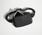 Exterior front pocket packed with a phone