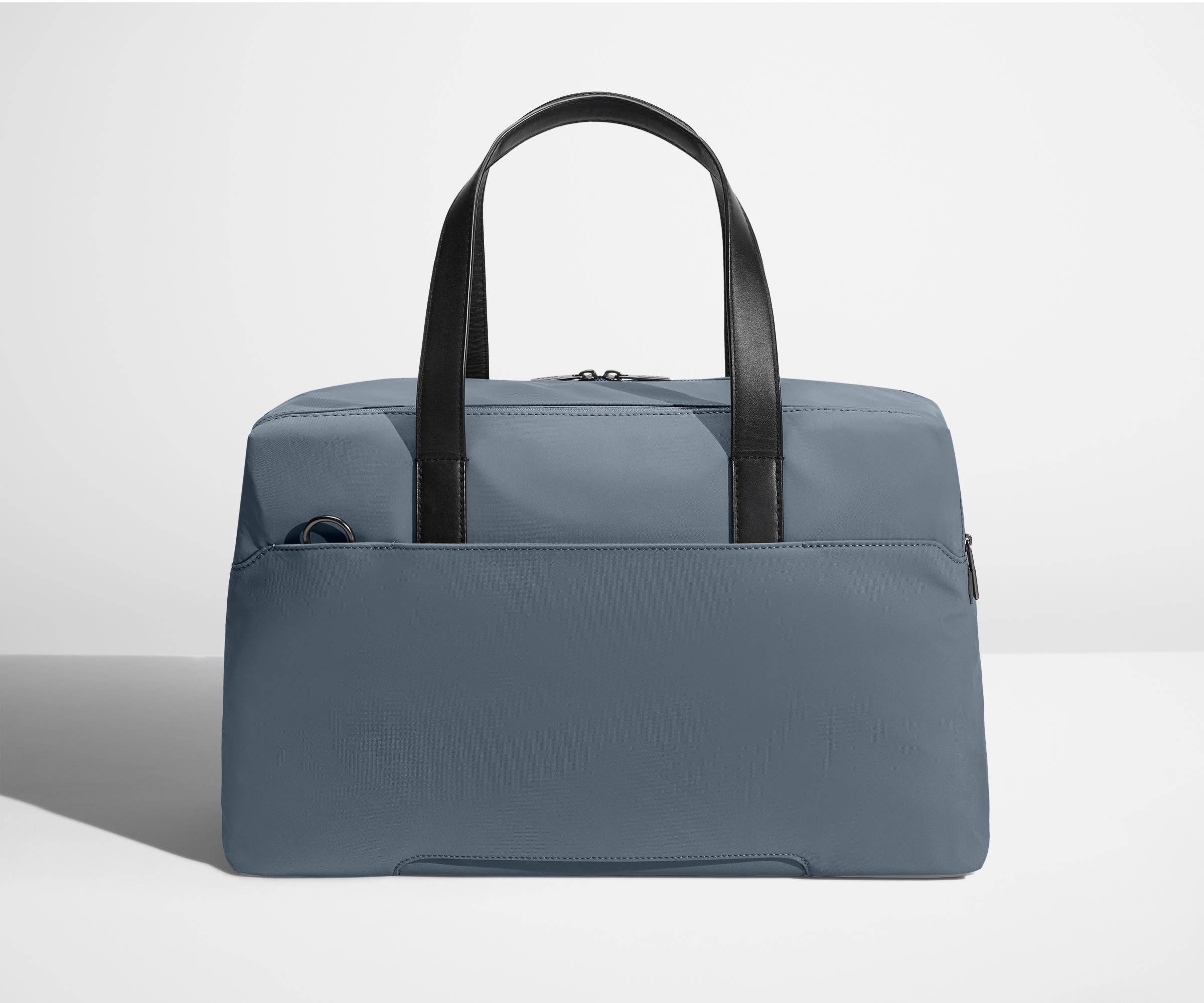 Back view of The Overnight bag with trolley sleeve pass-through