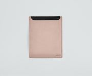 Front view of the passport wallet with a contrasting interior color