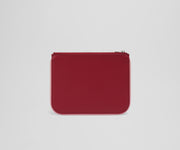 Back view of the small leather pouch