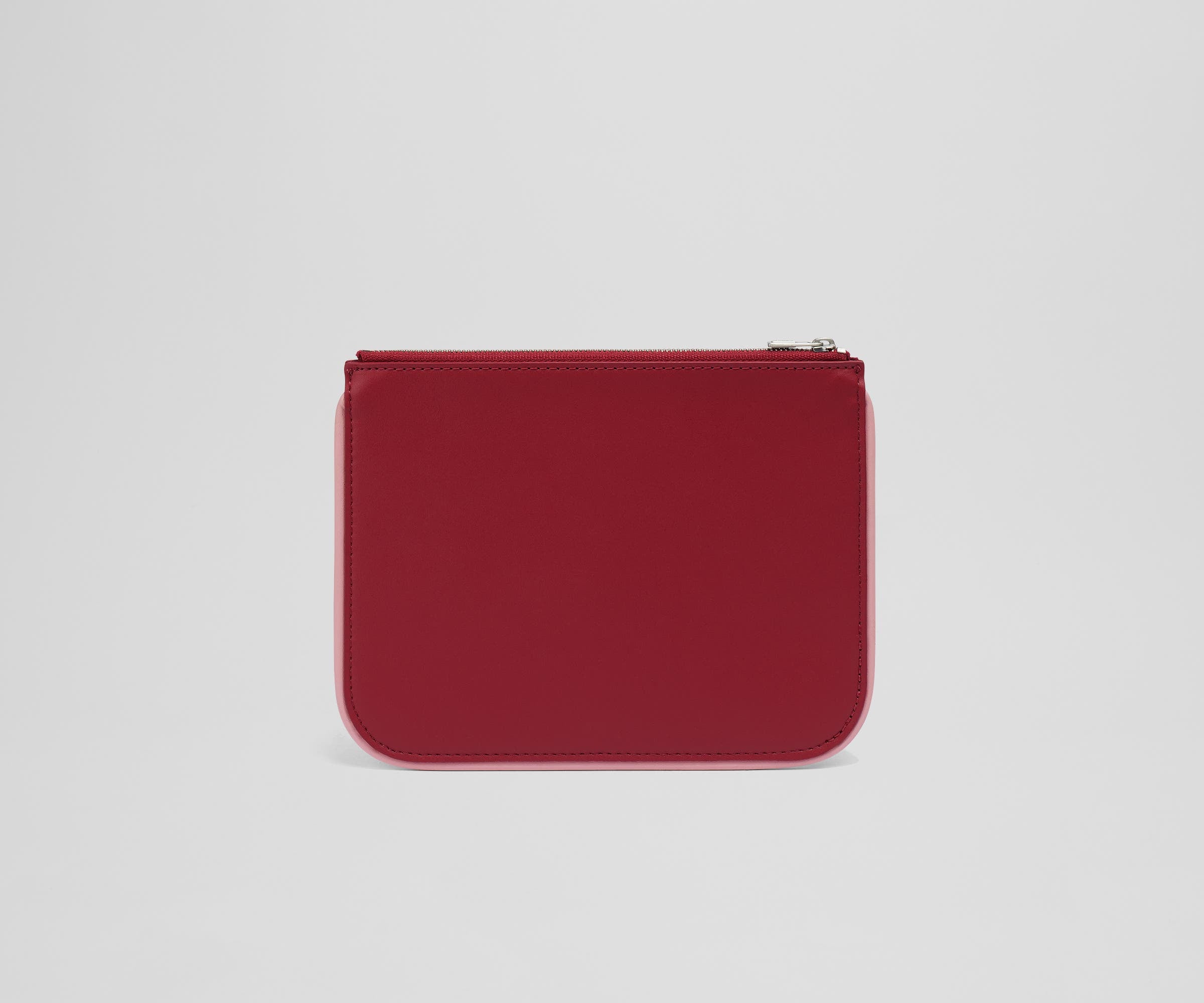 Back view of the small leather pouch