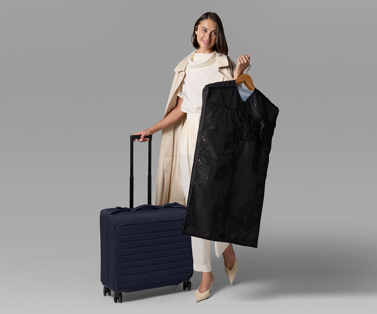 Softside Garment Roller in Navy Blue