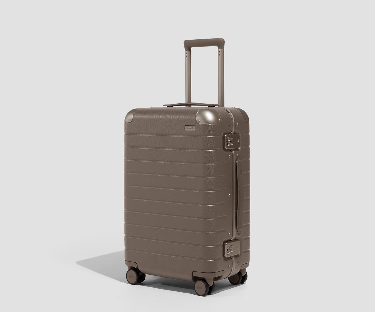 The Aluminum Edge Bigger Carry-On in Smokey Taupe