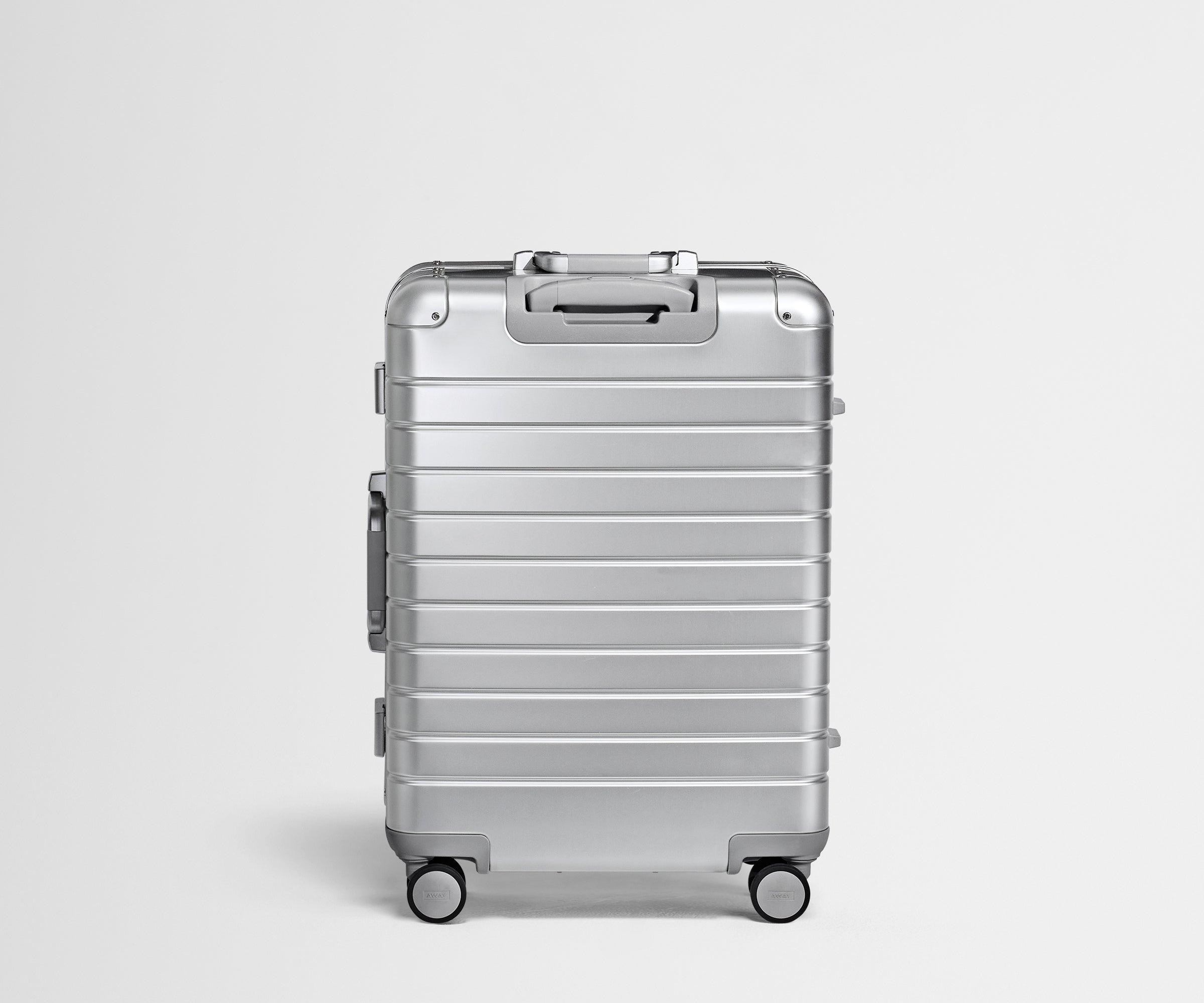 Back view of the Medium: Aluminum Edition in Silver