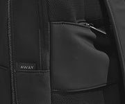 Close up view of the hidden zip pocket behind the trolley sleeve