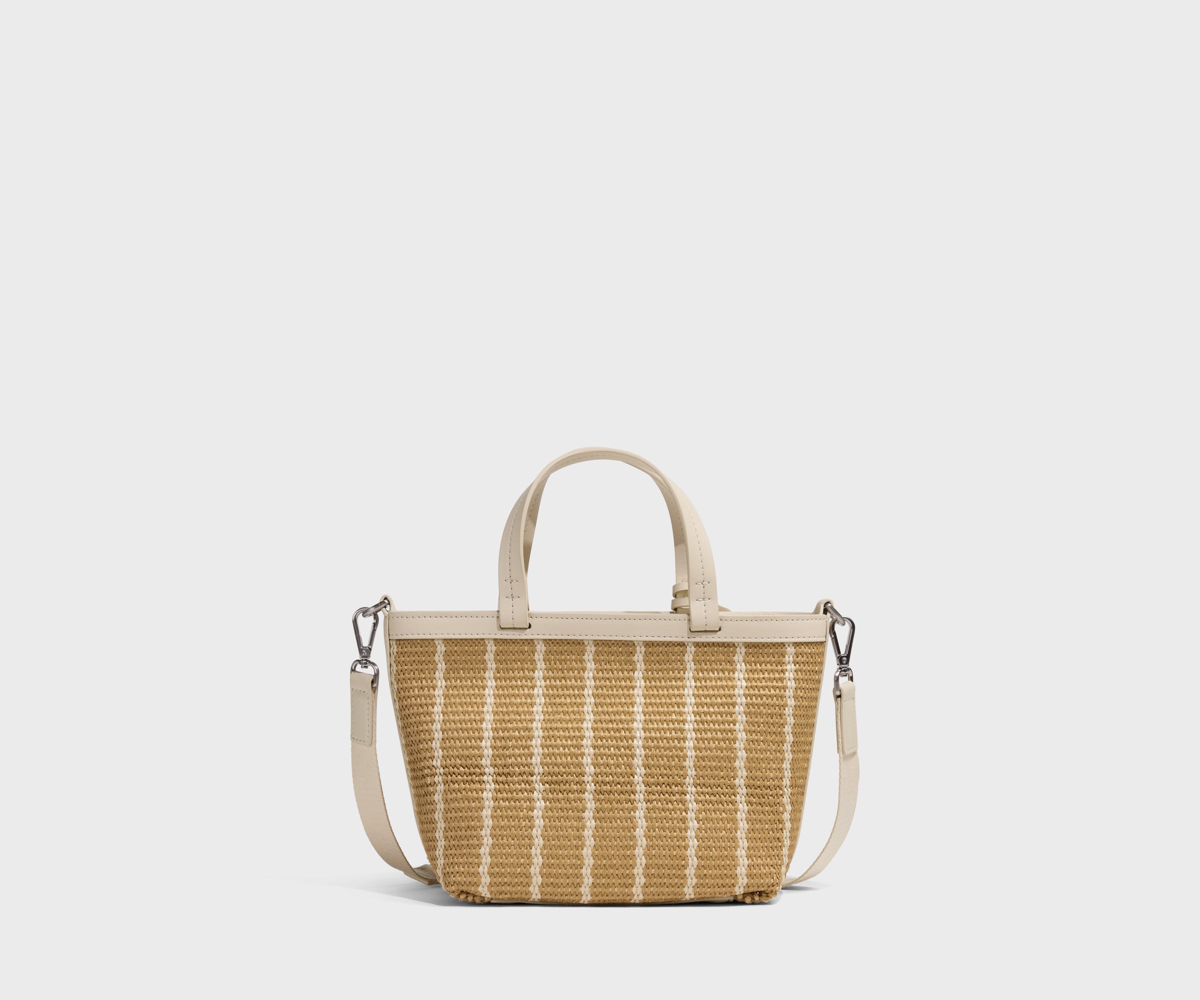Mini Straw Riviera Tote in White Seagrass
