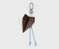 Plane Charm in Chocolate Brown/Powder Blue