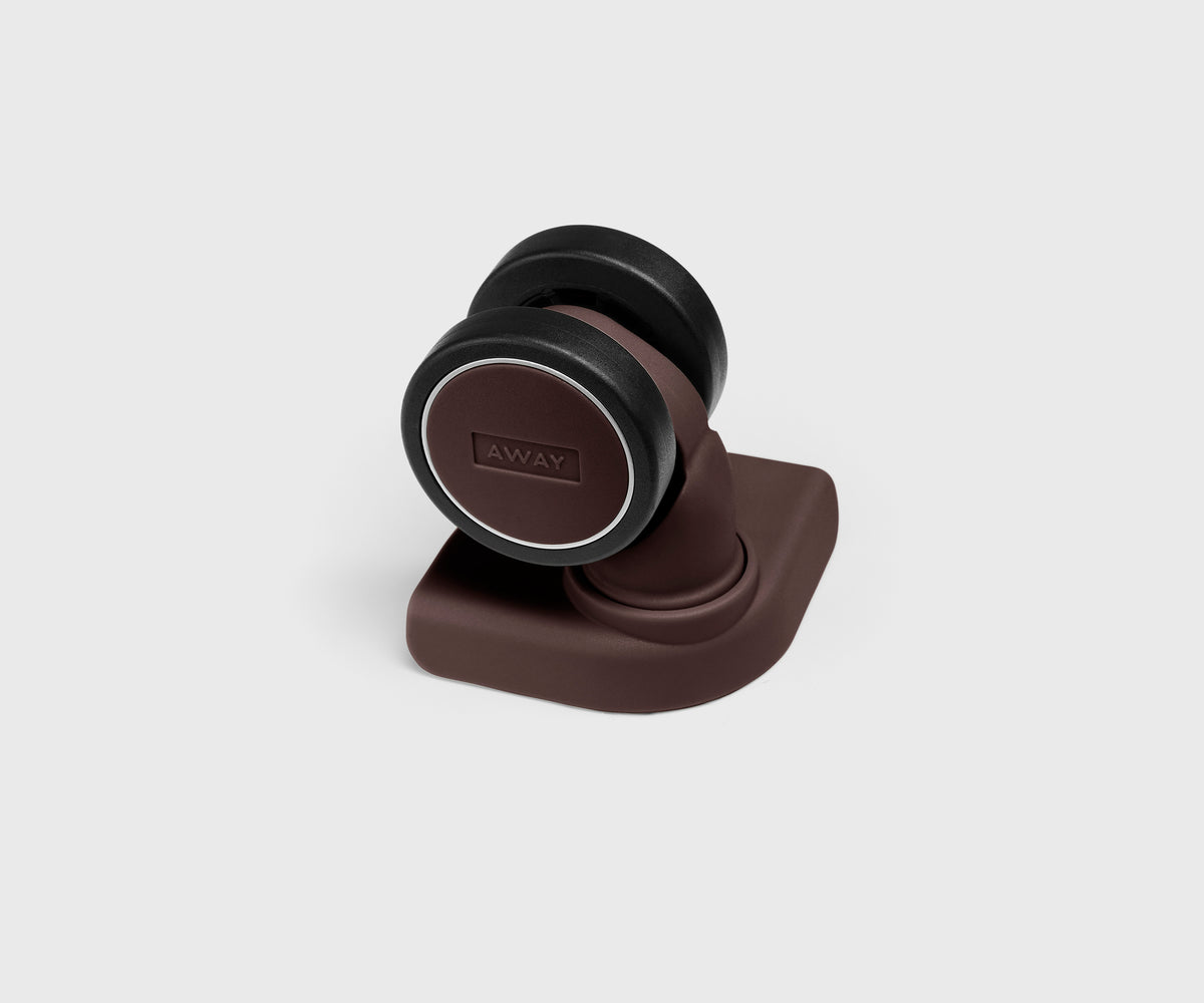 Custom Carry-On Wheel Set in Chocolate Brown