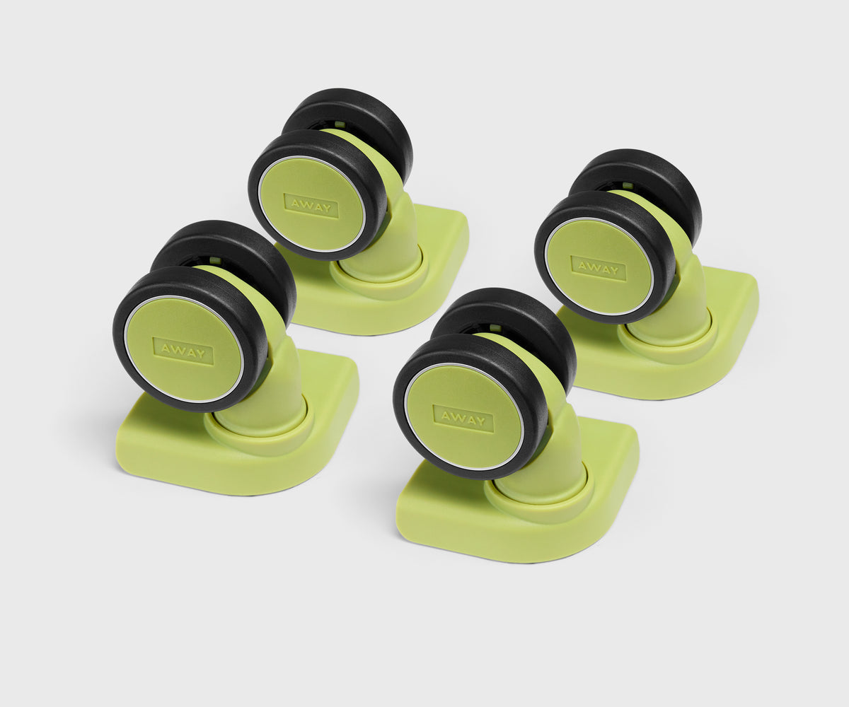 Custom Checked Wheel Set in Chartreuse Spark