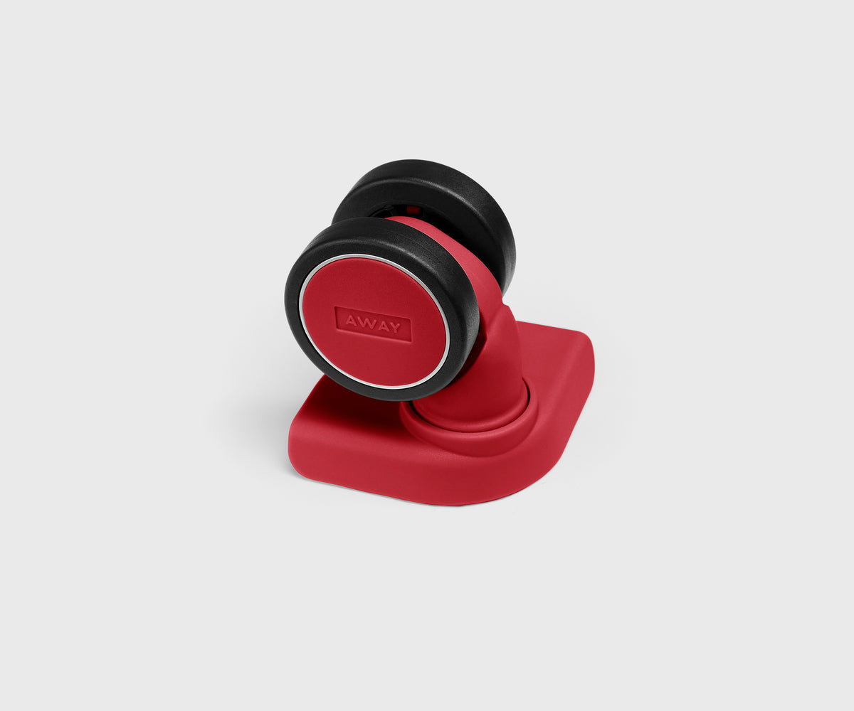 Custom Carry-On Wheel Set in Cherry Red