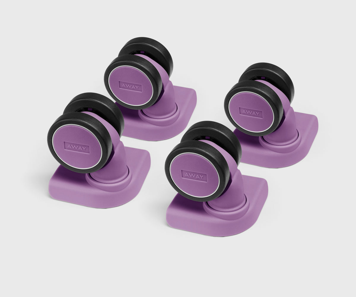 Custom Carry-On Wheel Set in Electric Iris