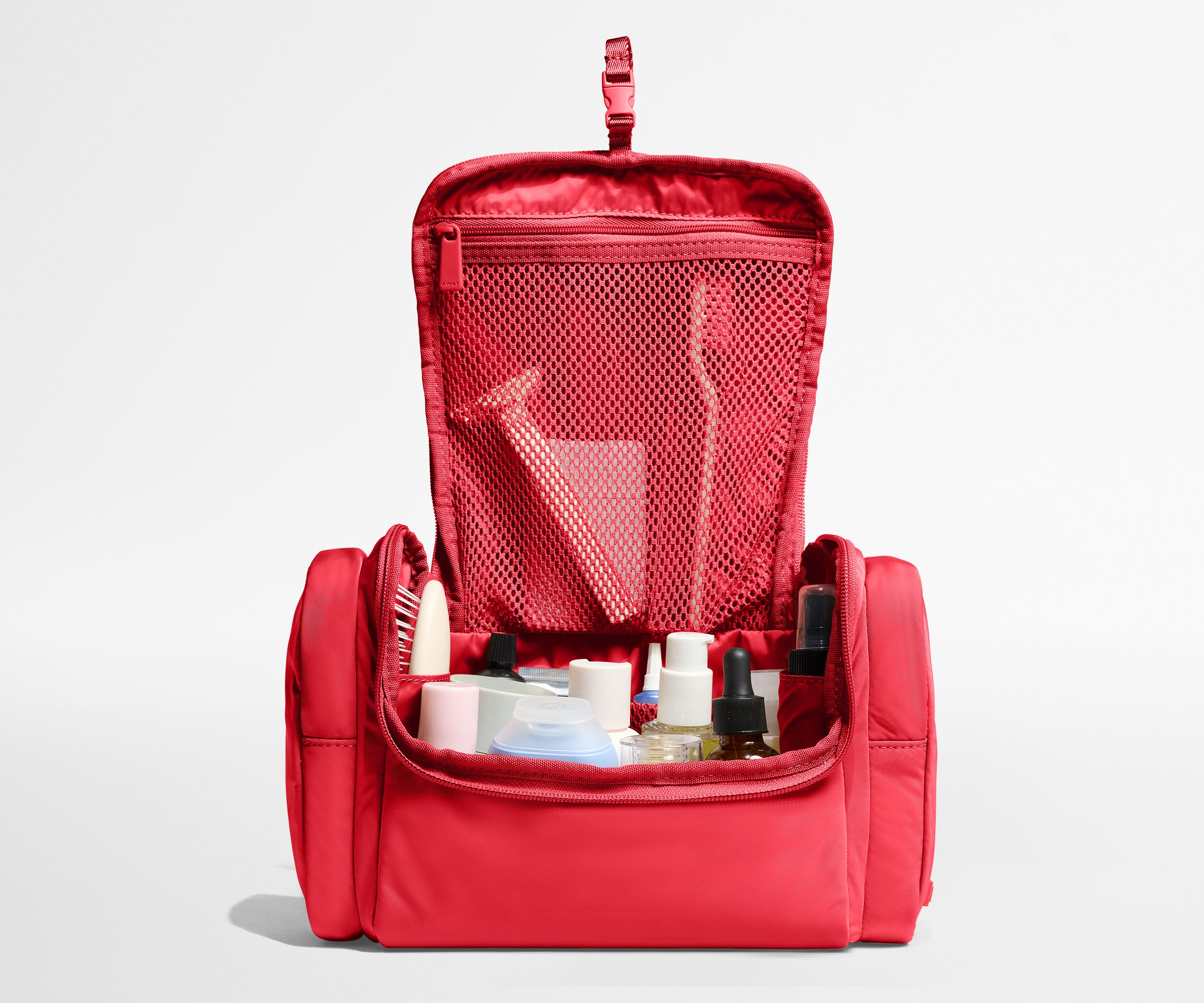 Featherlight Hanging Travel Vanity in Cherry Red