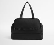 Trolley sleeve on the back of the Featherlight Weekender