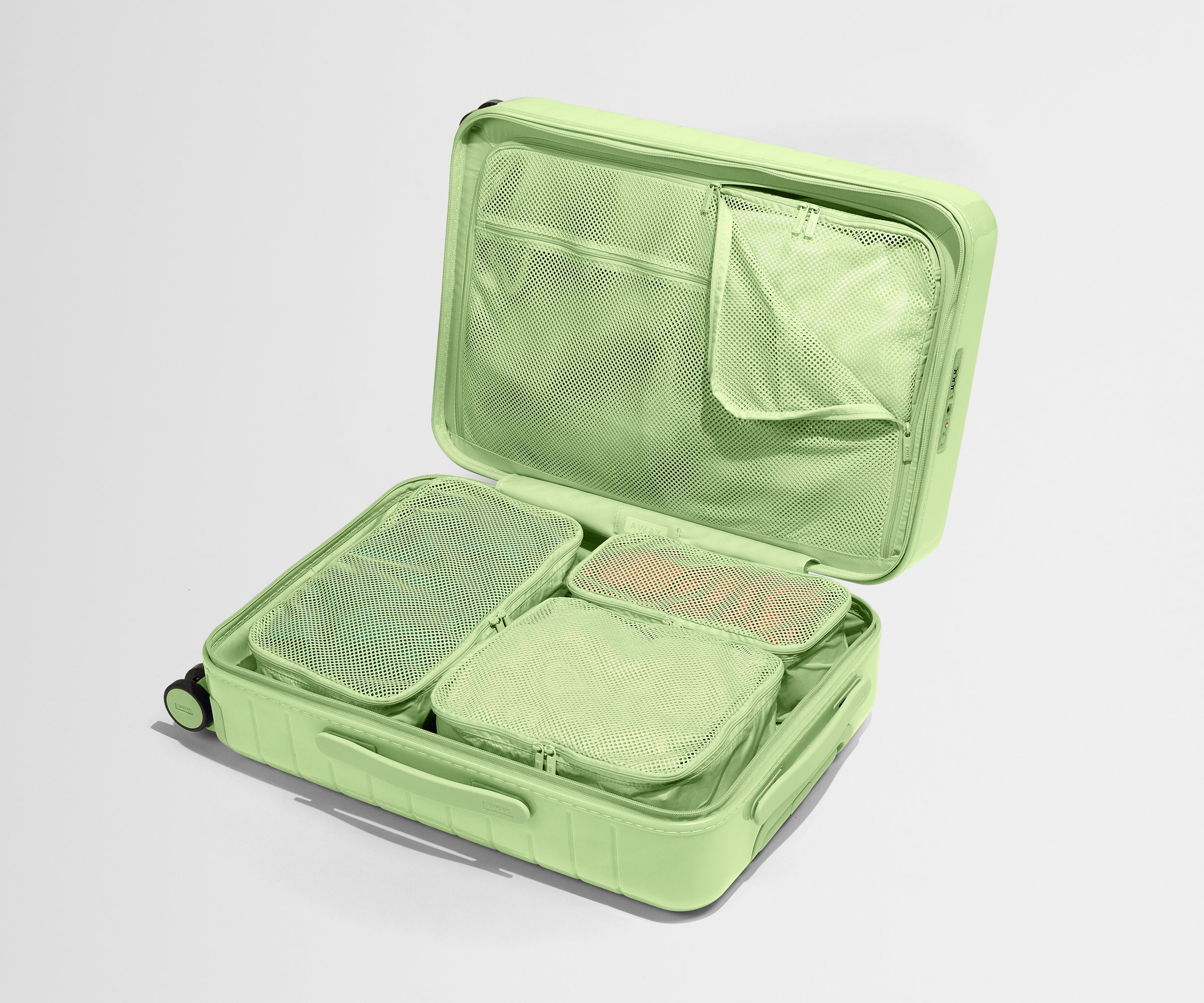 The Insider Packing Cubes in Matcha Milk Green