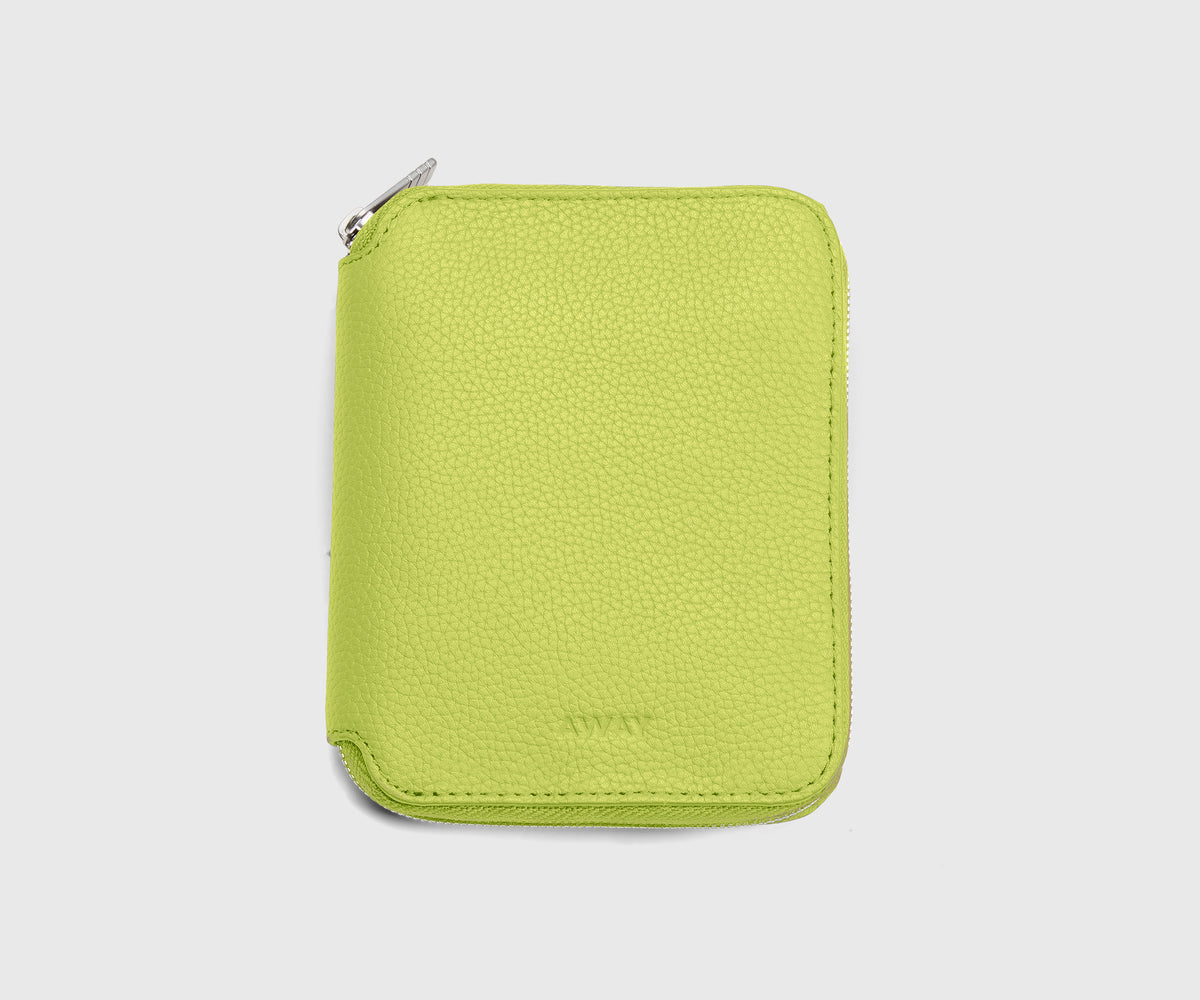 Slim Jewelry Organizer in Chartreuse Spark/Smokey Taupe
