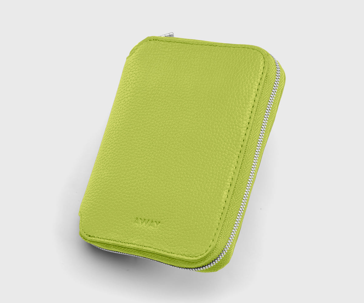 Slim Jewelry Organizer in Chartreuse Spark/Smokey Taupe