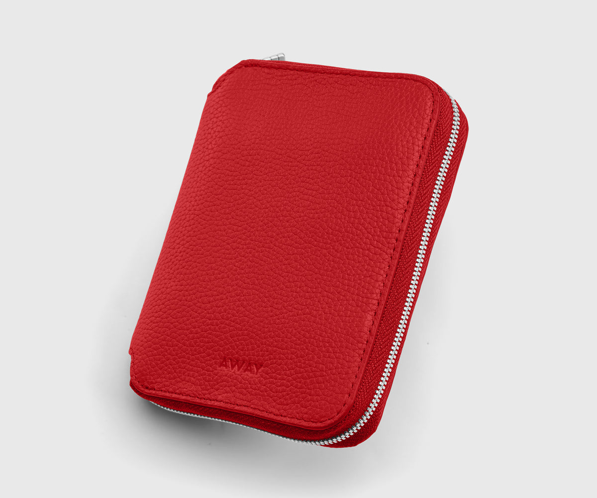 Slim Jewelry Organizer in Cherry Red/Electric Iris