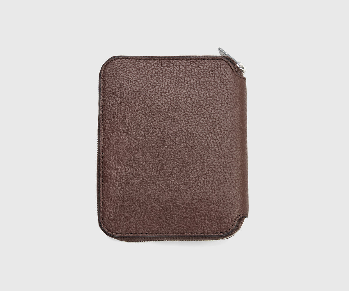 Slim Jewelry Organizer in Chocolate Brown/Powder Blue