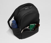 Leather Backpack in Jet Black