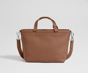 Leather Crossbody in Saddle Brown