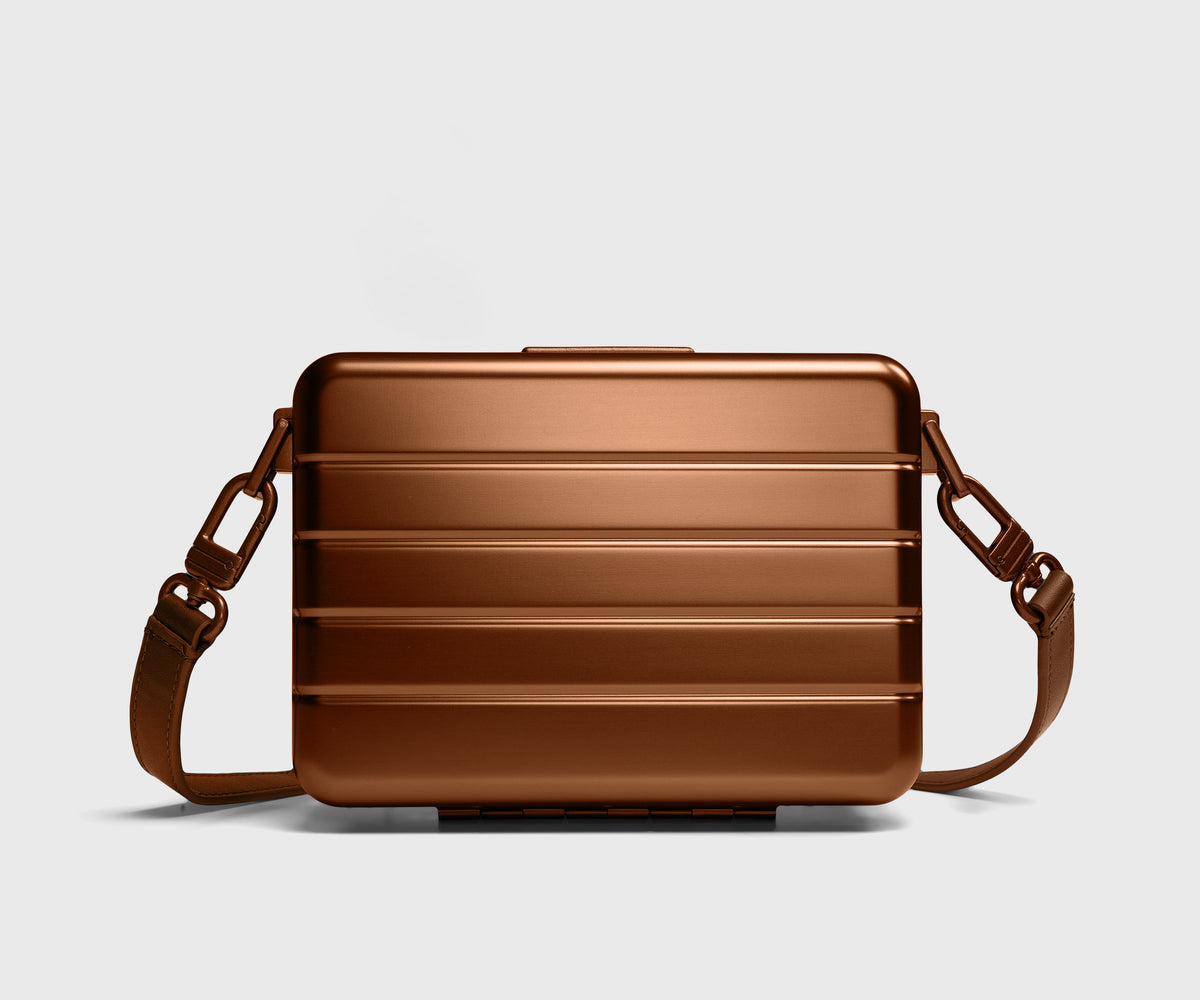 Aluminum Mini Crossbody in Bronze