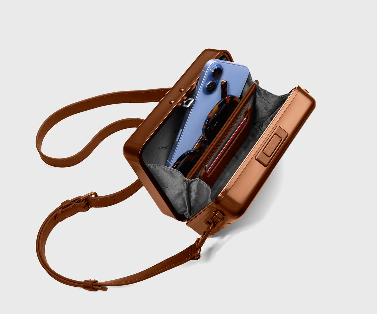 Aluminum Mini Crossbody in Bronze