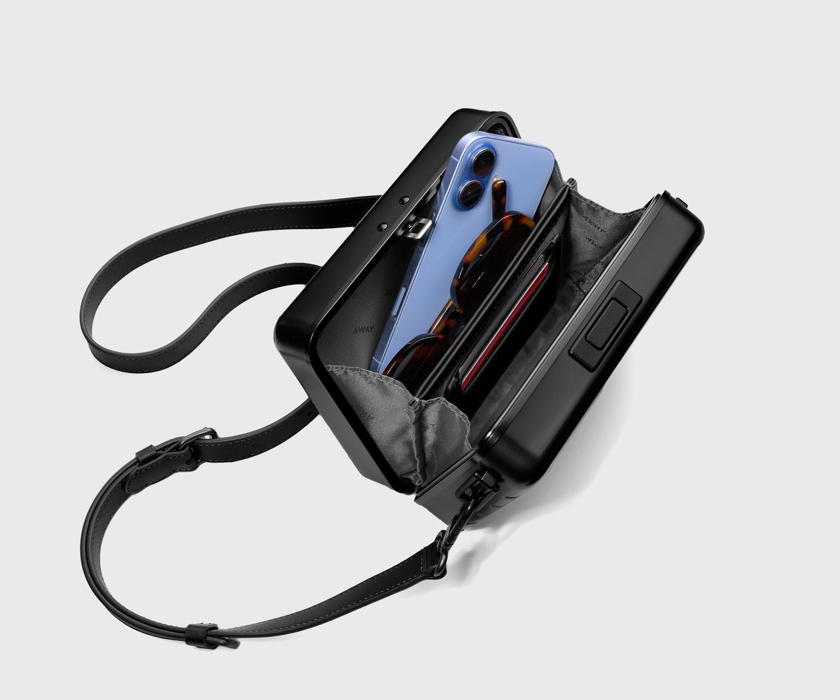 Aluminum Mini Crossbody in Onyx Black