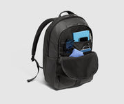 Front pocket packed with a noteboook, phone, beanie, and other daily essentials