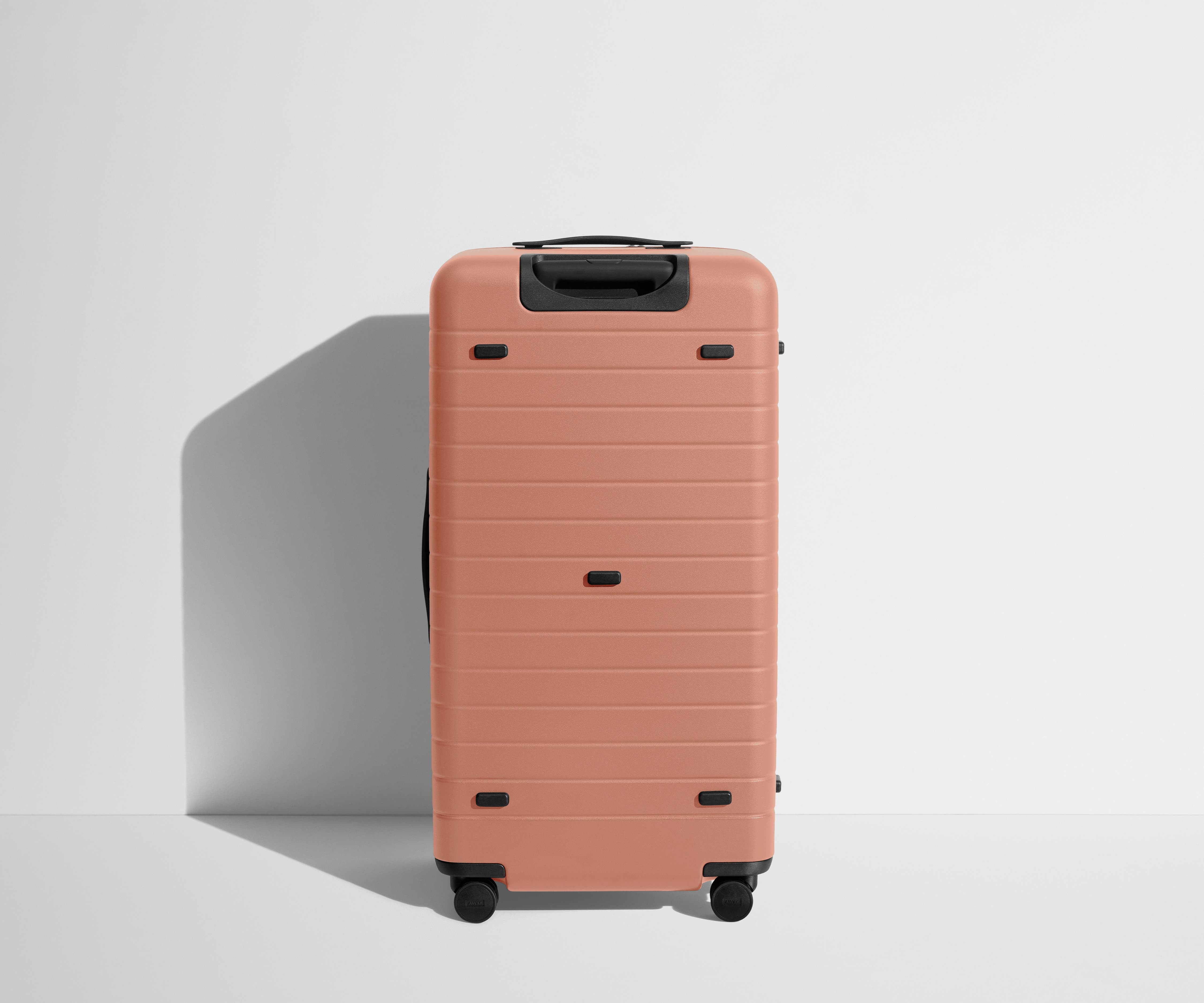 Back product view of The Trunk suitcase in Clay Pink