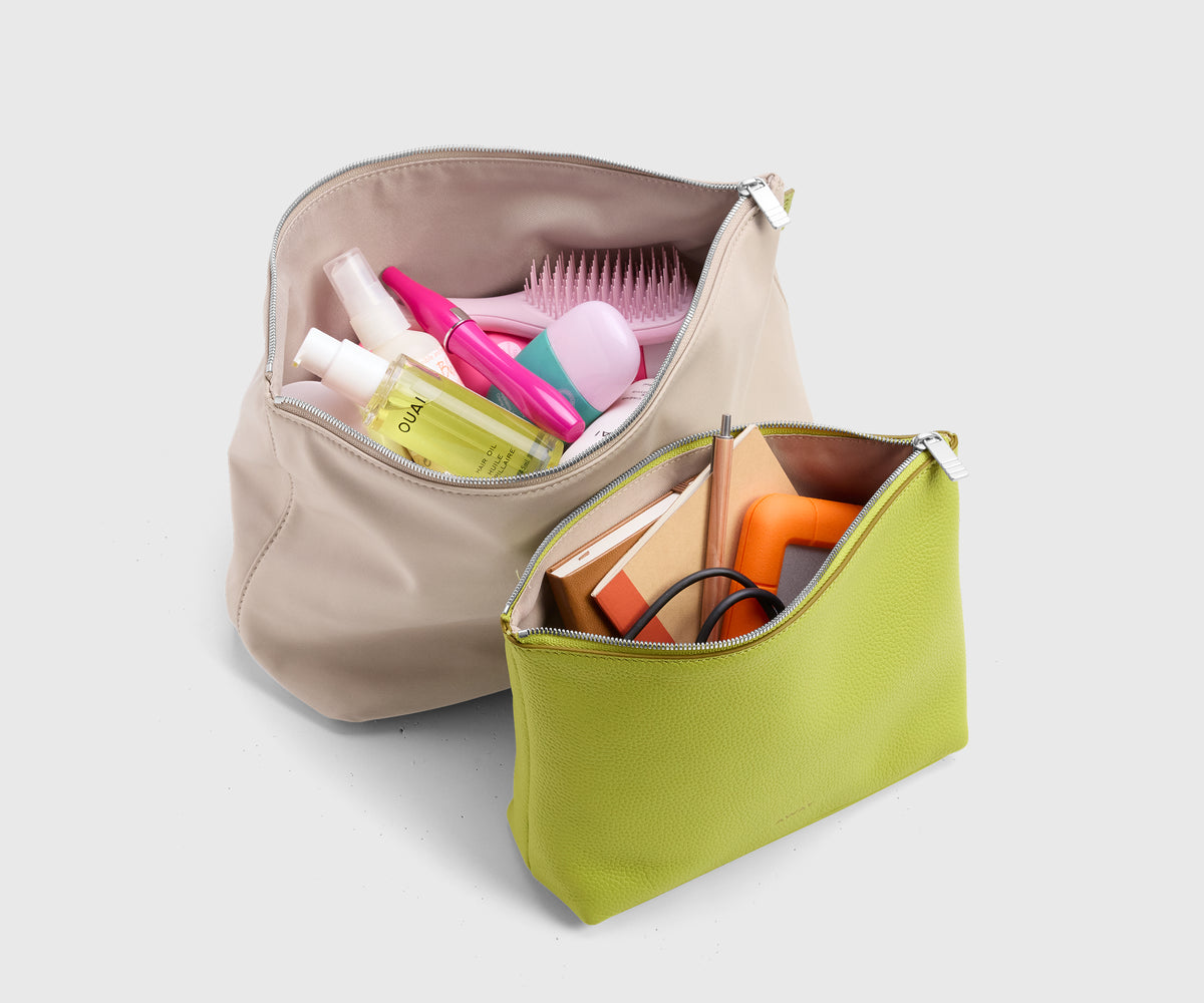 Pouch Duo in Chartreuse Spark/Smokey Taupe