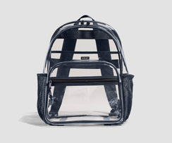 Clear Daily Backpack in Clear/Navy Blue