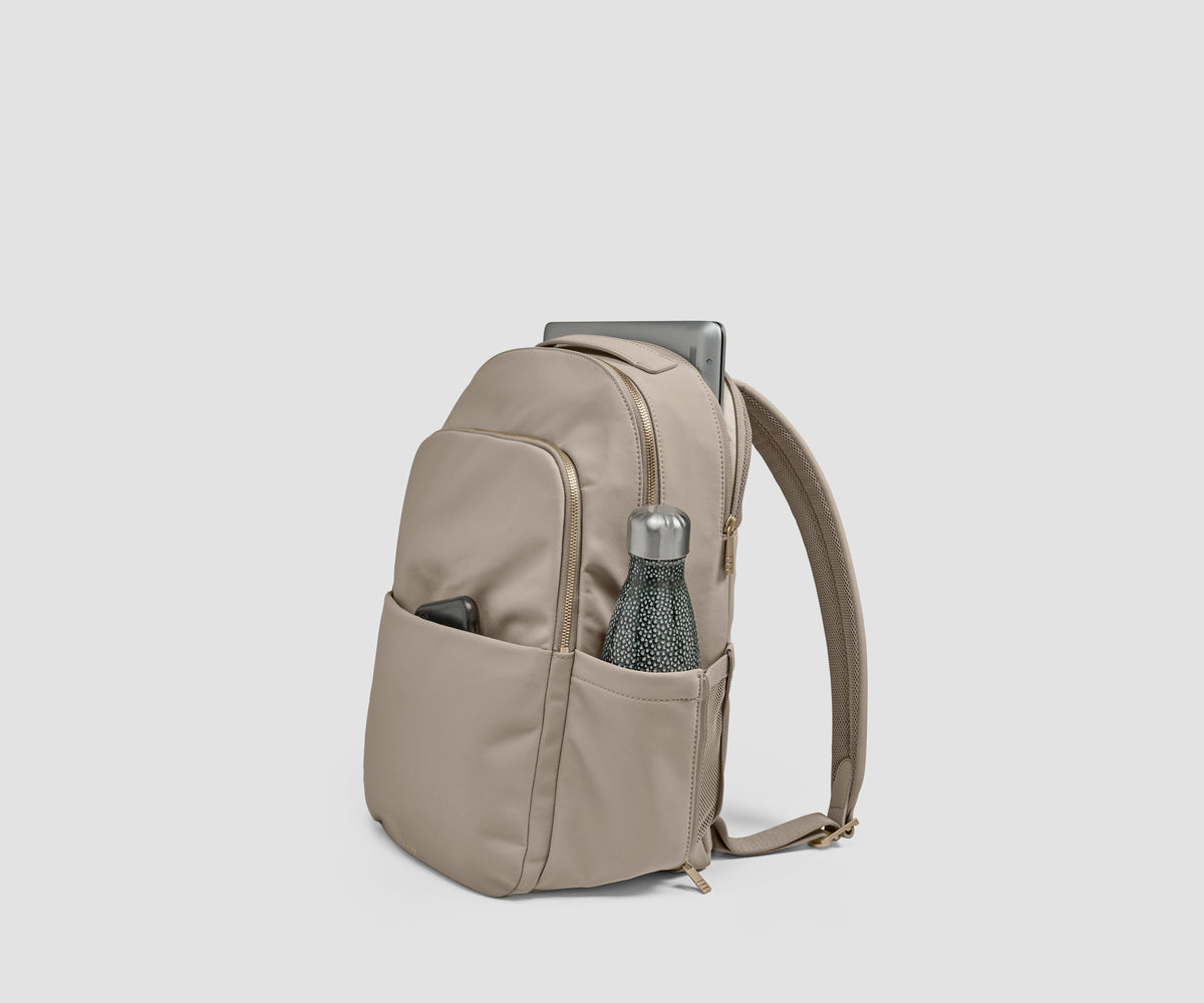 Slim Commuter Backpack in Dune Taupe