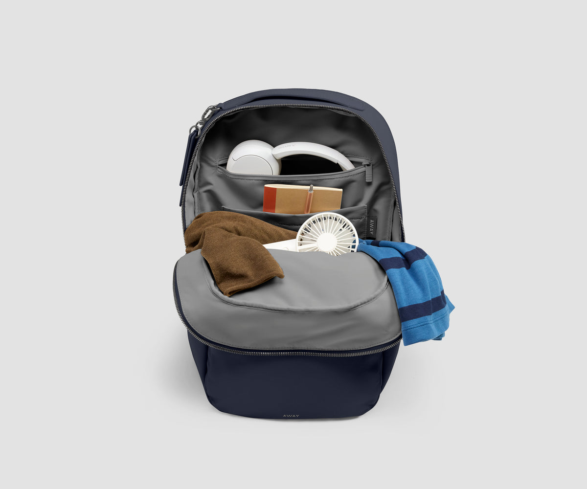 Slim Commuter Backpack in Navy Blue
