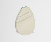 Beige racket bag on a white background