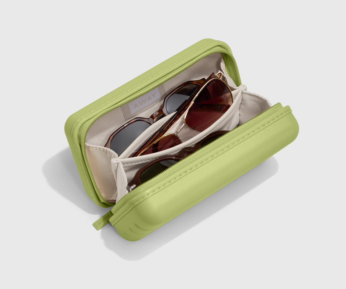 Travel Glasses Case in Chartreuse Spark