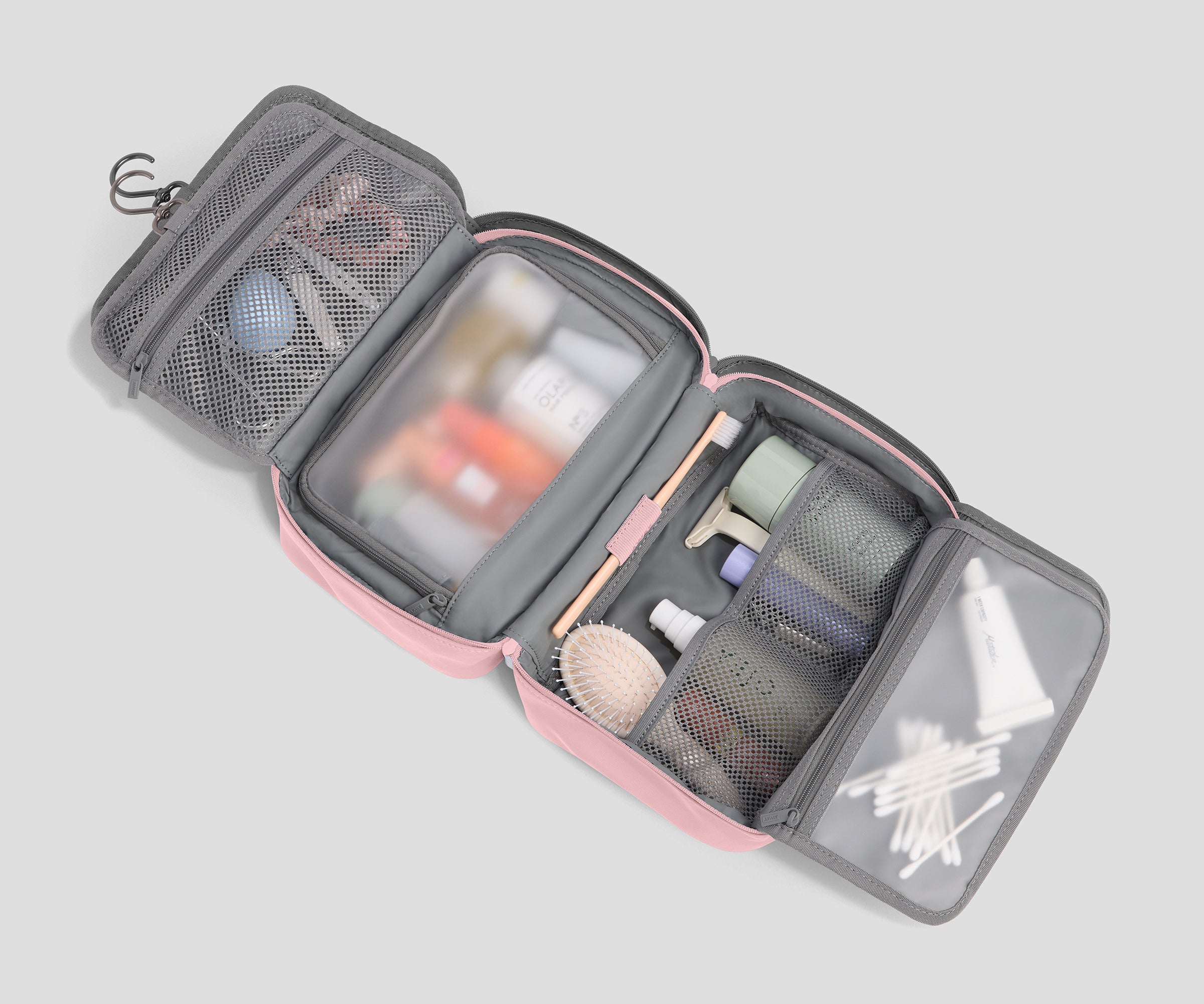 Hanging Toiletry Bag in Blush Pink