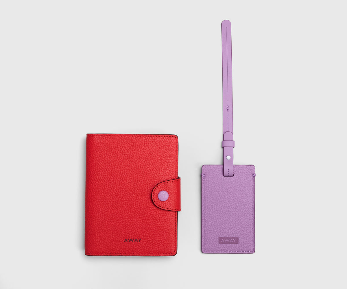 Travel ID Duo in Cherry Red/Electric Iris