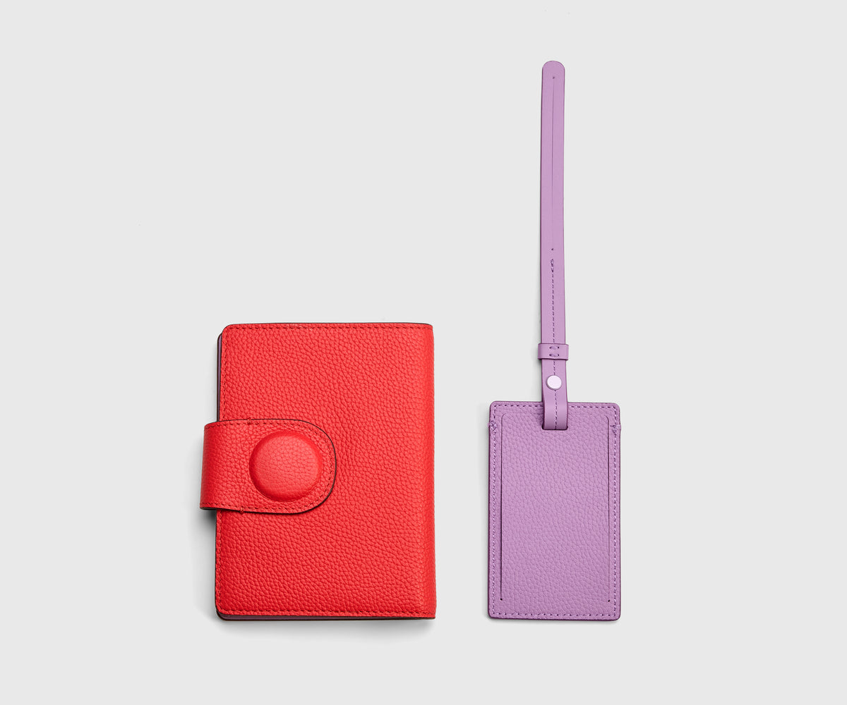 Travel ID Duo in Cherry Red/Electric Iris