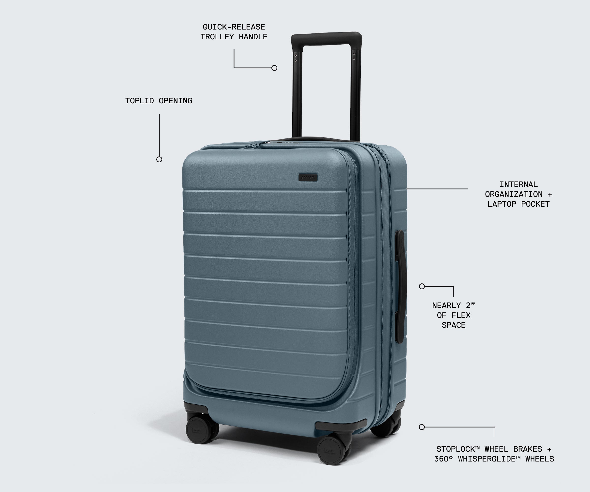 Topside Bigger Carry-On in Olive Green