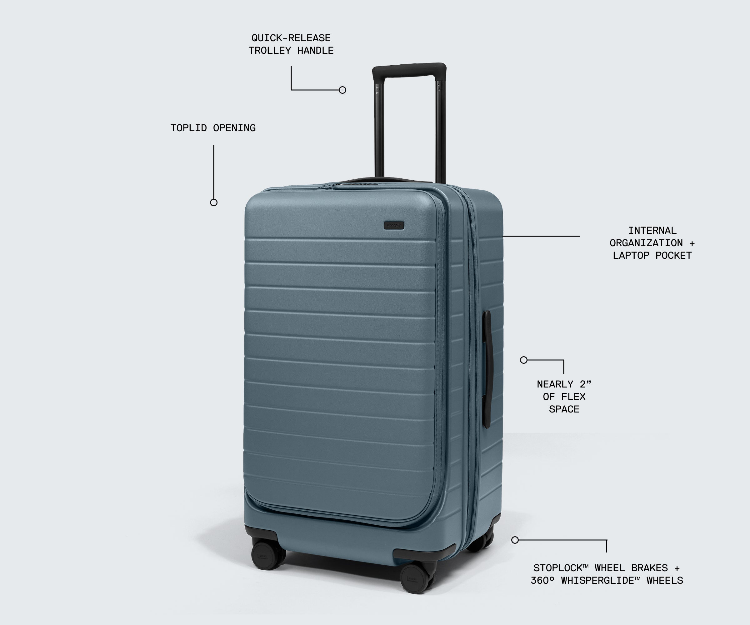 Topside Medium Trunk in Coast Blue