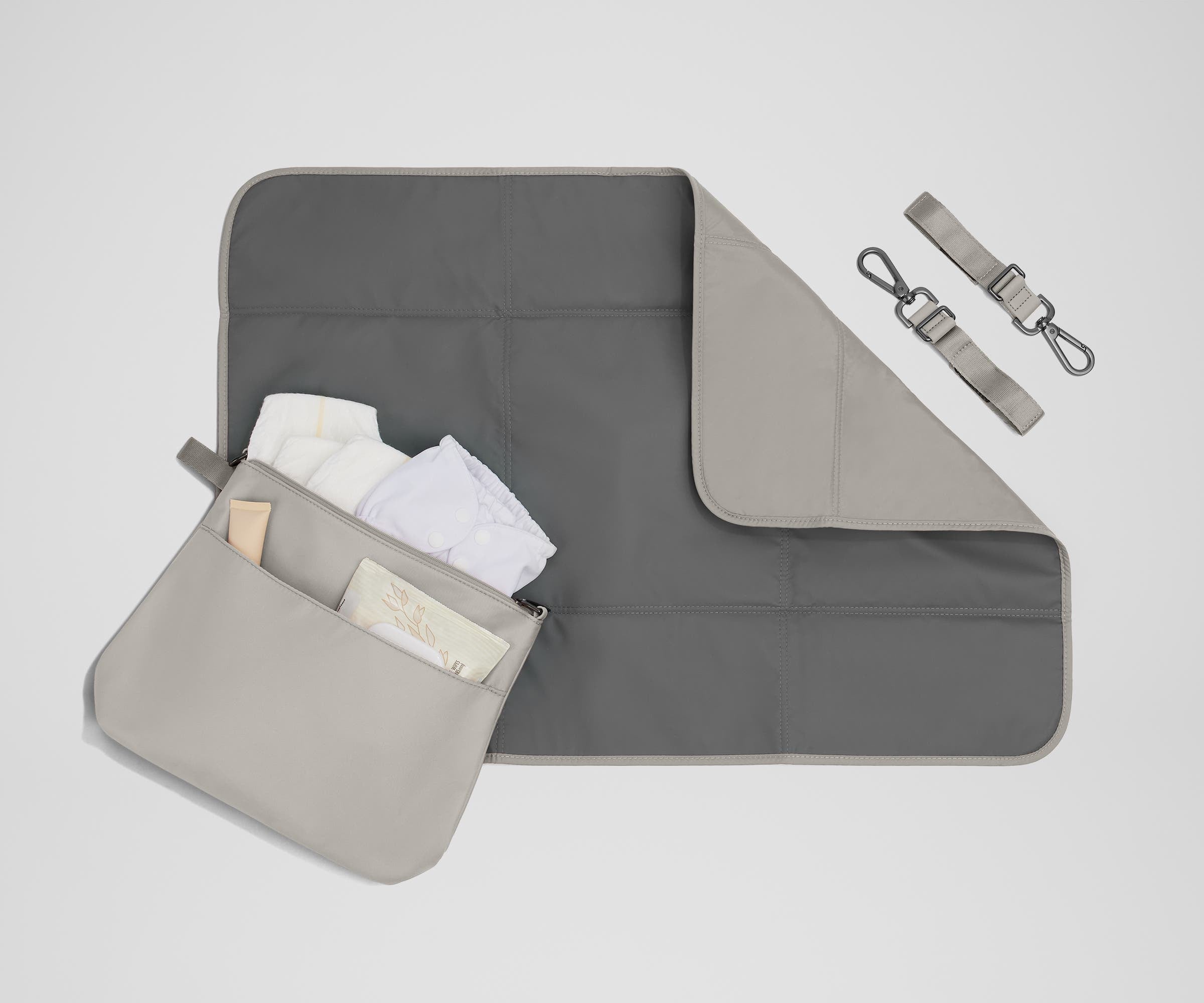 Stroller clips, Carry-All Pouch, and changing pad