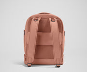Back view of the Diaper Backpack showing the padded shoulder straps and trolley sleeve