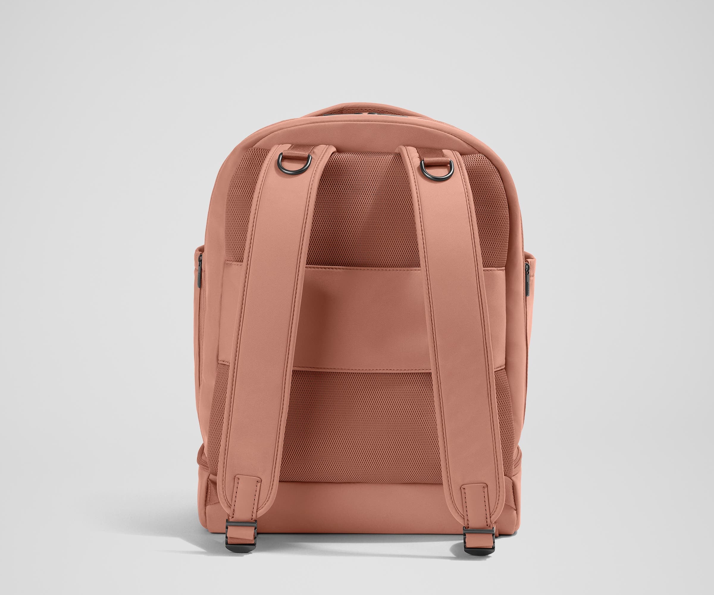 Back view of the Diaper Backpack showing the padded shoulder straps and trolley sleeve