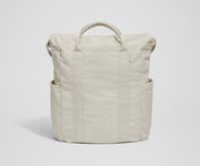 Courtside Tote in Salt White Textured Nylon